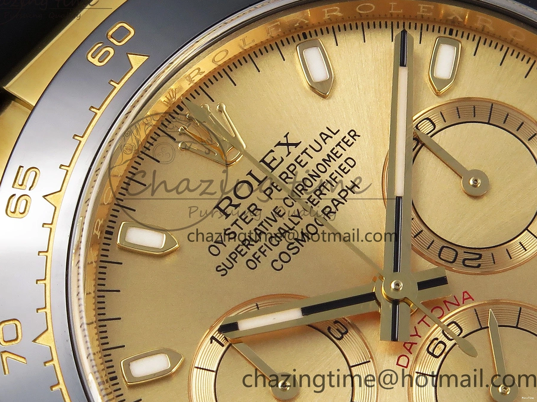 MiroTime 0220 Efficient Daytona 116518 Clean 1:1 Best Edition YG Dial on Oysterflex Rubber Strap SA 1673